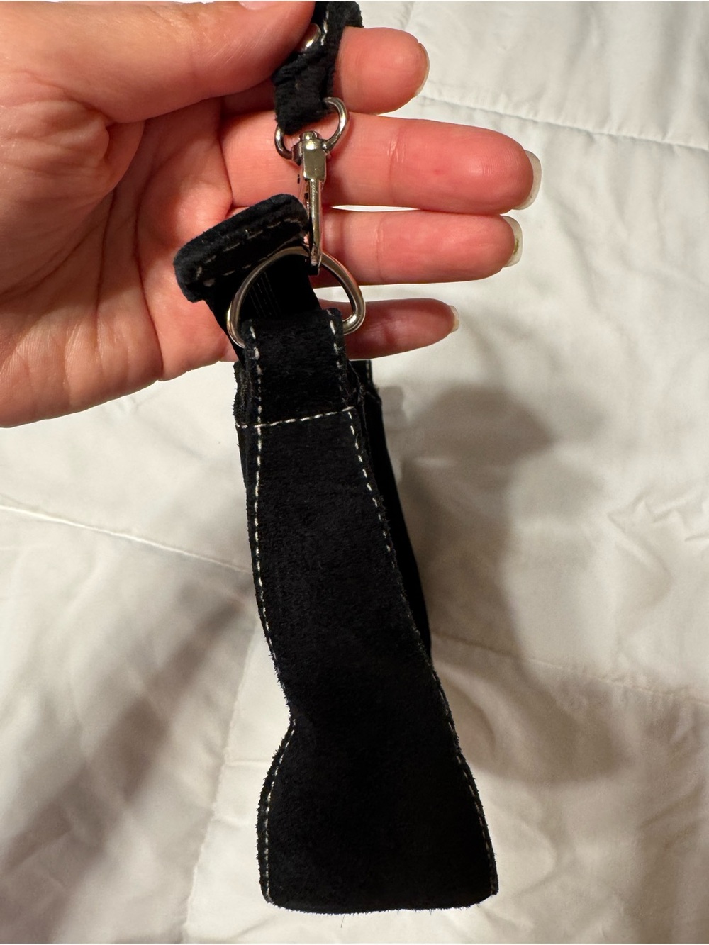 Vintage Roxy Black Rhinestone Shoulder Bag - Picture 8 of 13